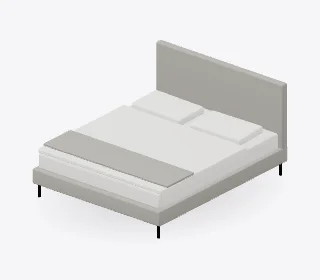 Double bed from the room planner furniture library