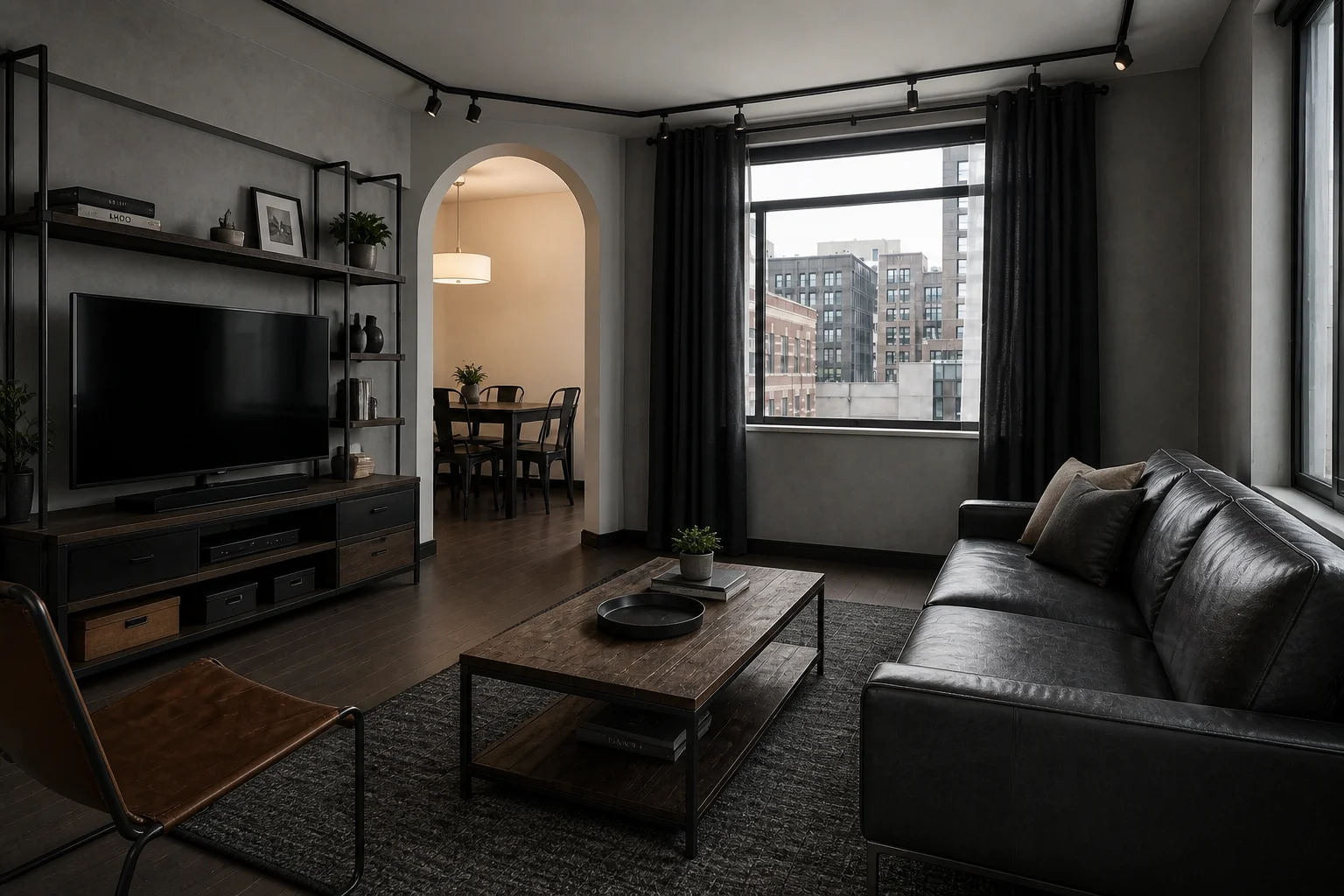 Industrial living room direction