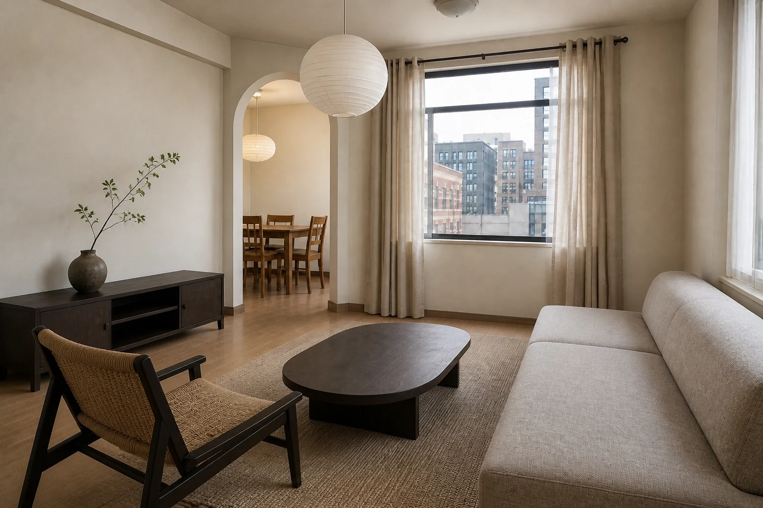 Japandi living room direction