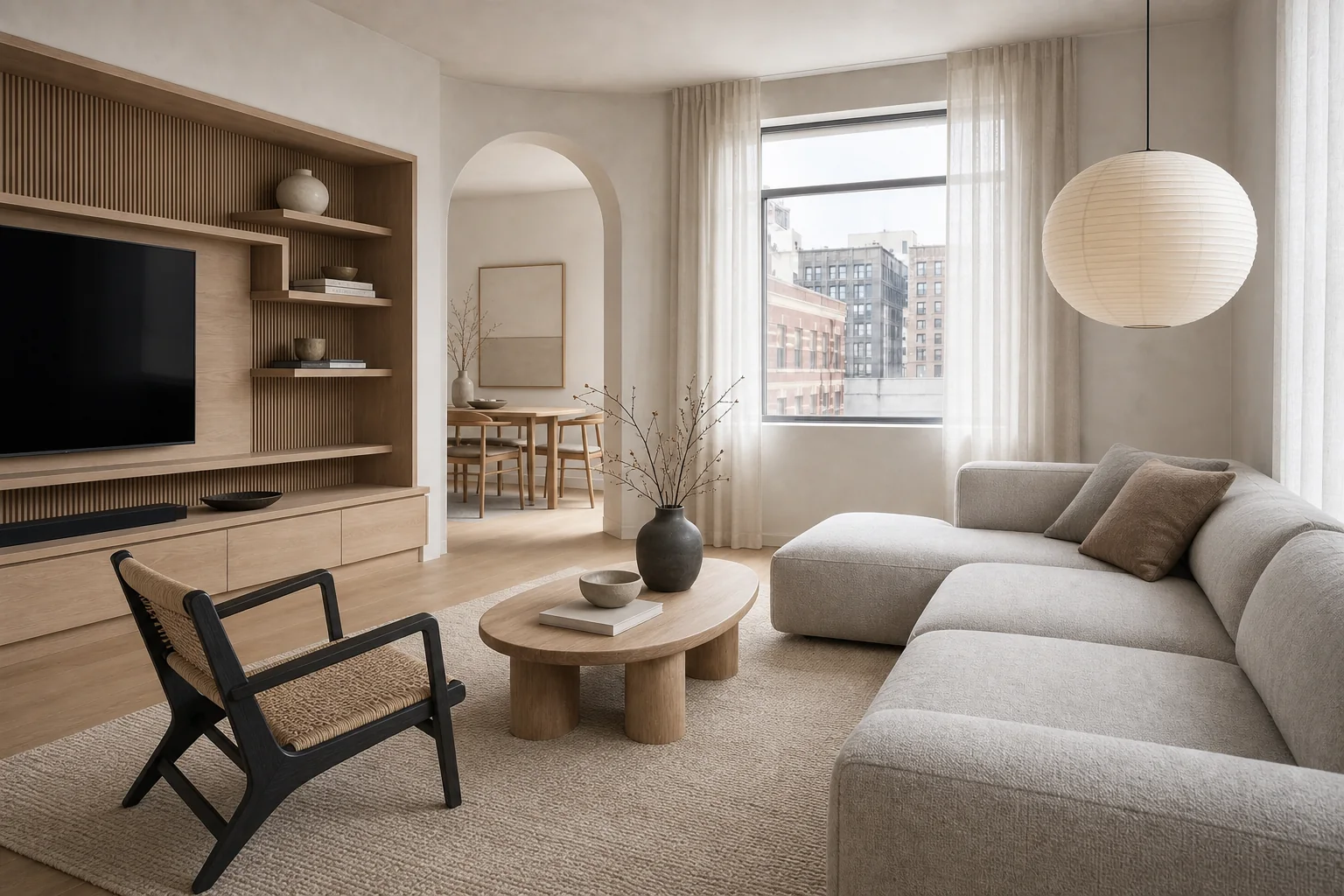Japandi living room direction