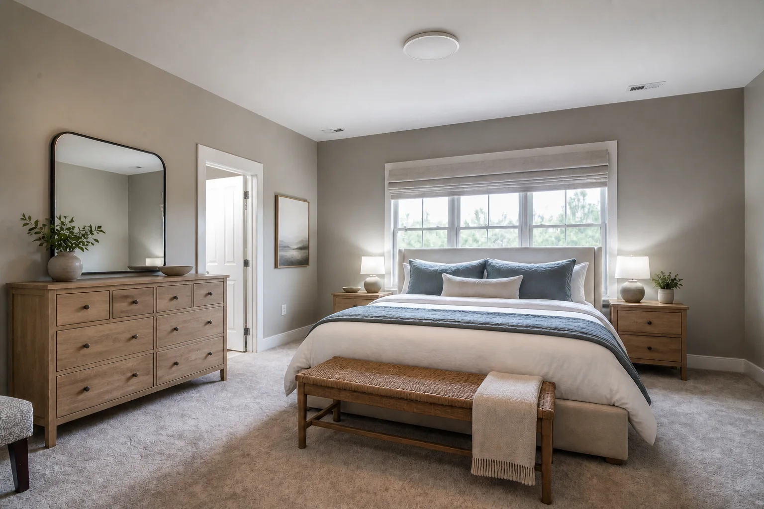 Primary bedroom redesigned with AI Bedroom Design