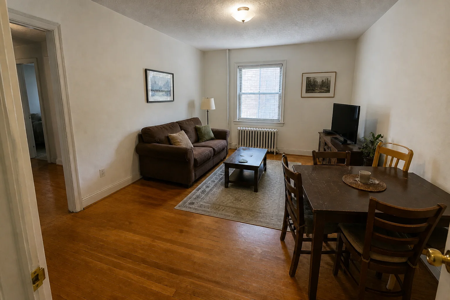 Remove Furniture example showing the original space and a transformed result: before